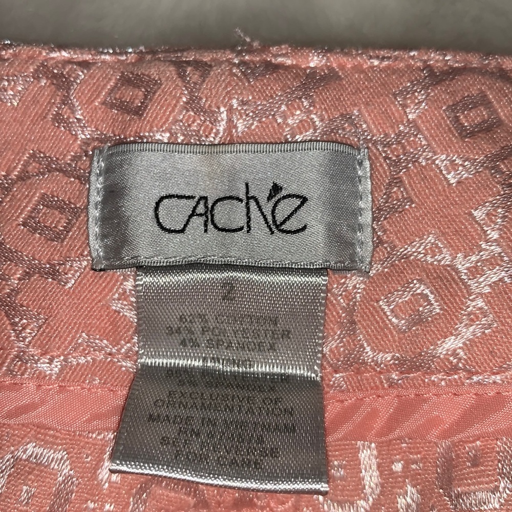 Cache. Peach And White Pants Size 2 - image 2